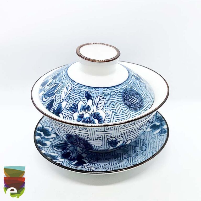 Set Da Tè Gaiwan In Porcellana - Tazza Con Coperchio E Piattino Motivo Drago - Foto 9